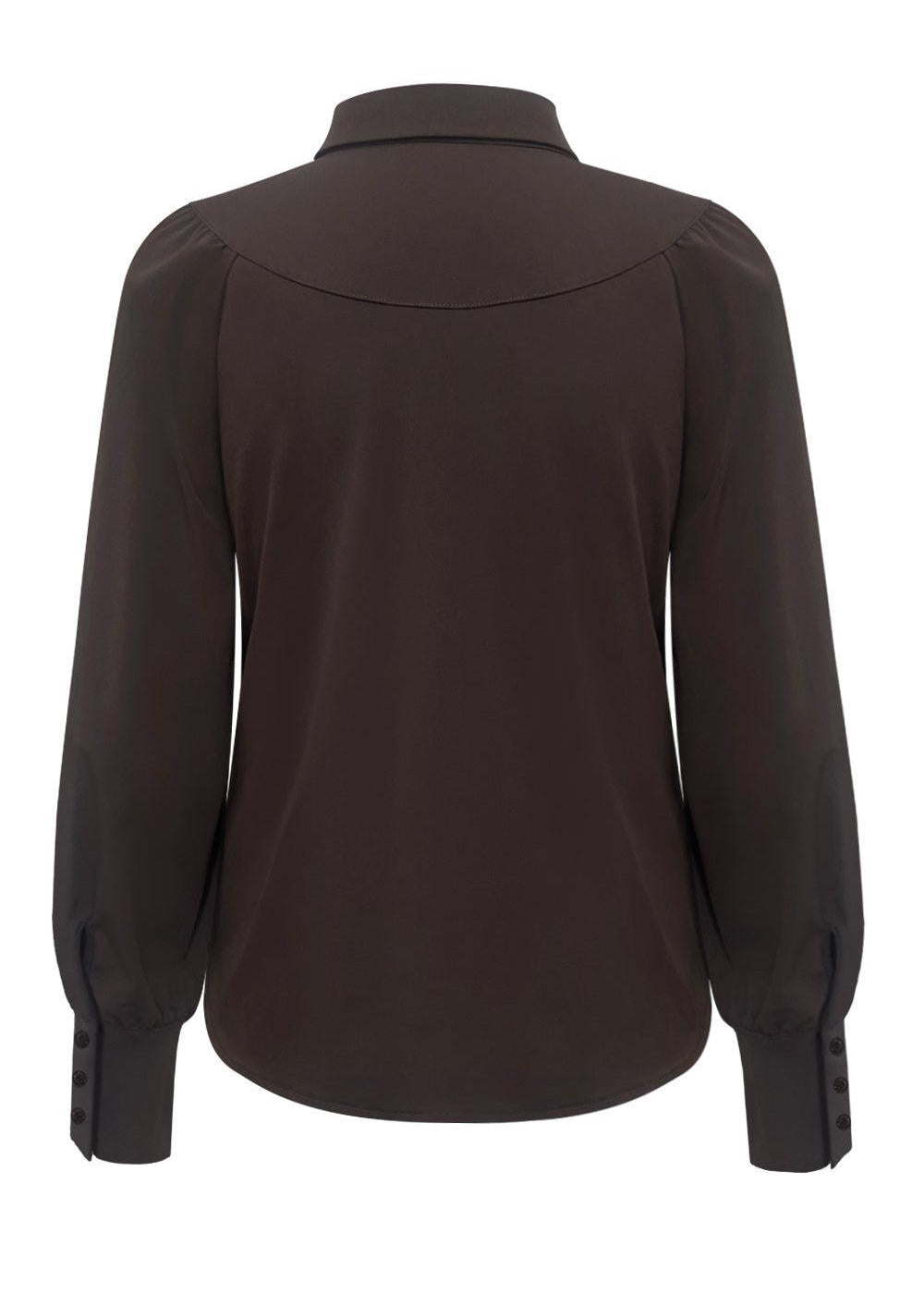 Triple Nine - Travel Blouse Moon Donkerbruin - 5919 - Peet kleding