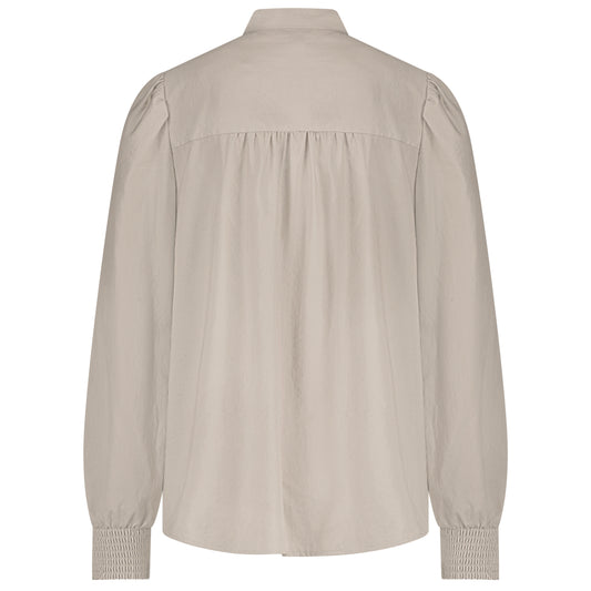 Red Button Blouse Bow Zand - Peet kleding