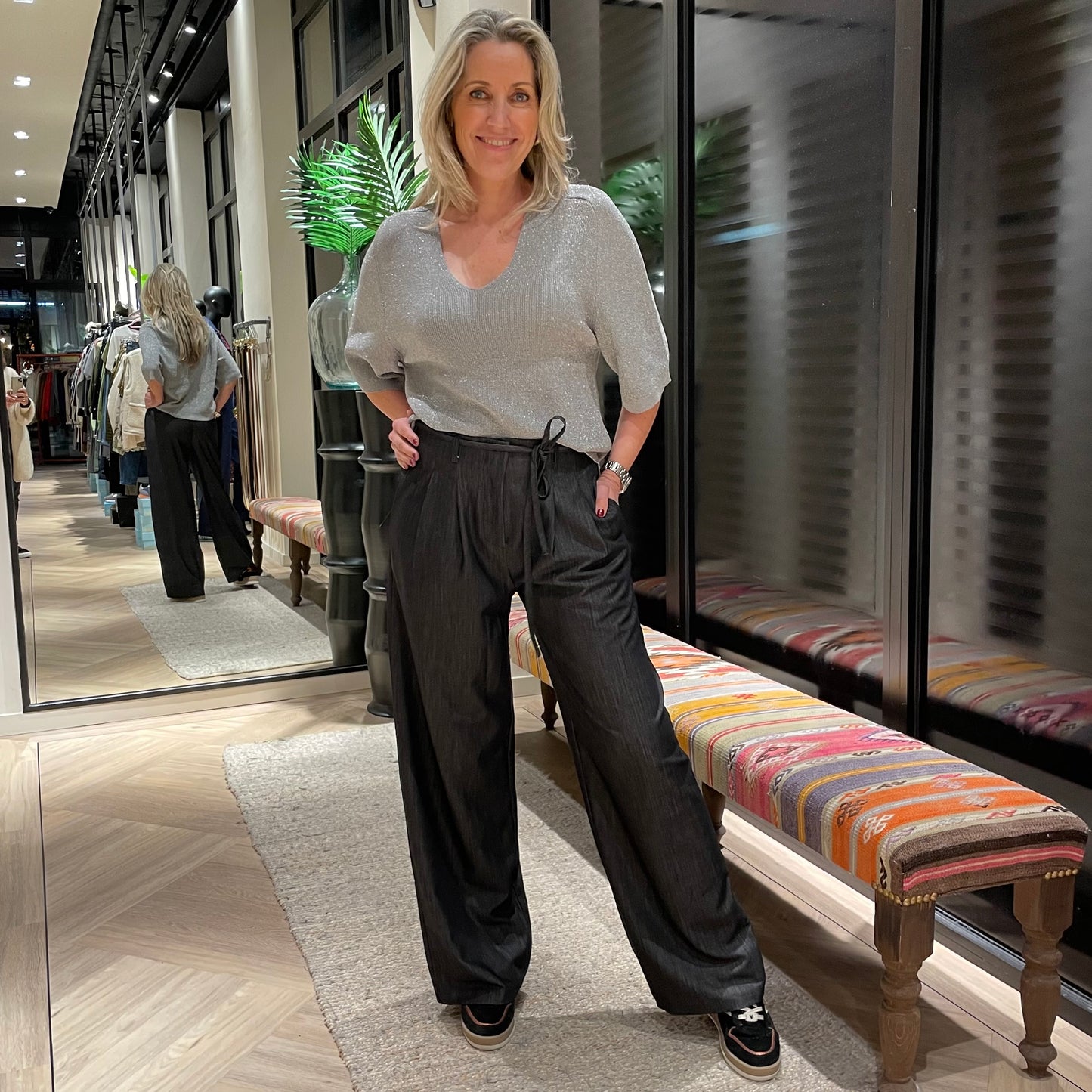 Ichi Broek Hotara Zwart - Peet kleding