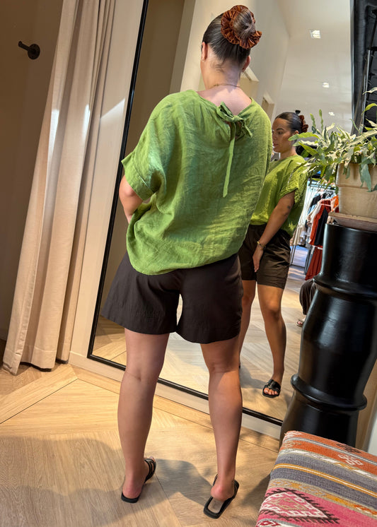Shirt Merie Linnen Groen - Peet kleding