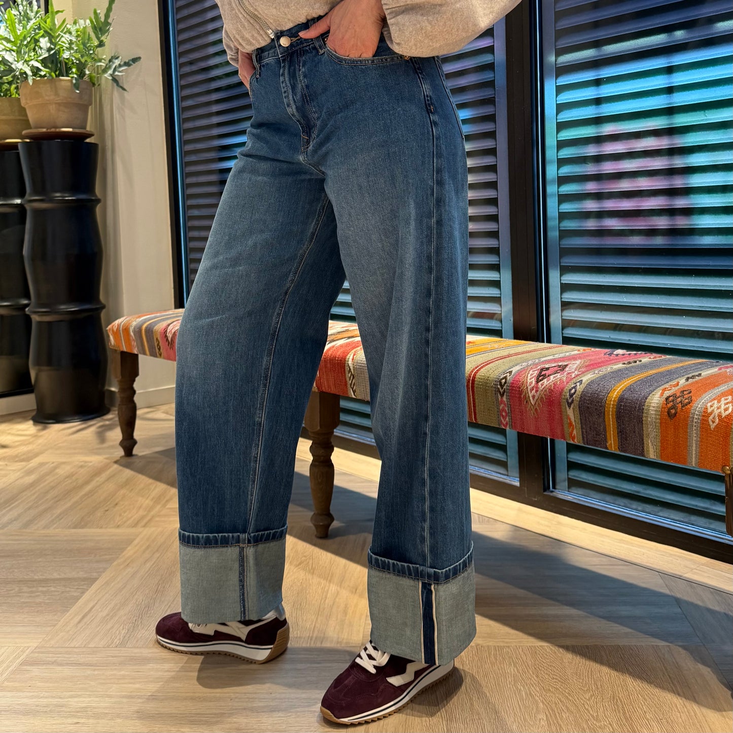 With Black Hazel Turn Up Jeans - Peet kleding