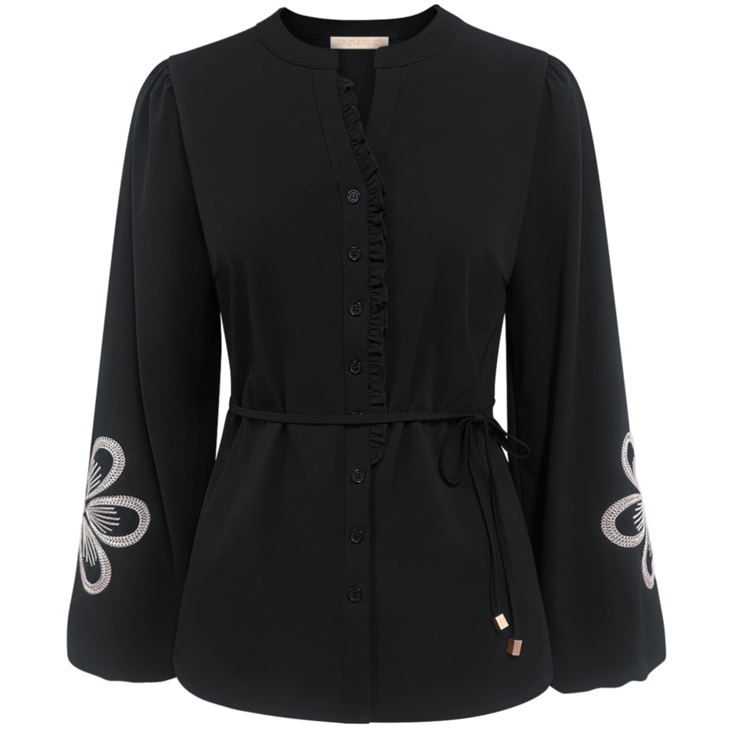 Triple Nine - Travel Blouse Simone Zwart - 5923 - Peet kleding