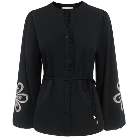 Triple Nine - Travel Blouse Simone Zwart - 5923 - Peet kleding