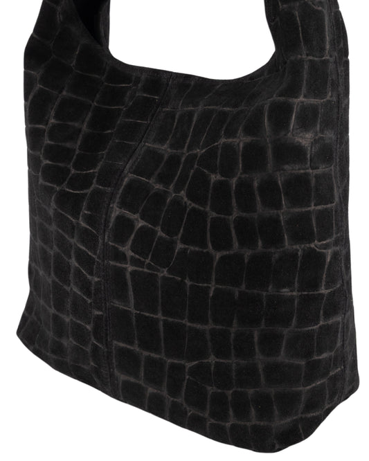 Tas Loreen Croco Zwart - Peet kleding