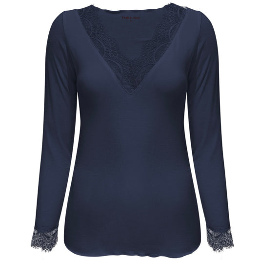 Triple Nine - Cashmere Top Lou Lou Navy - 9003 - Peet kleding