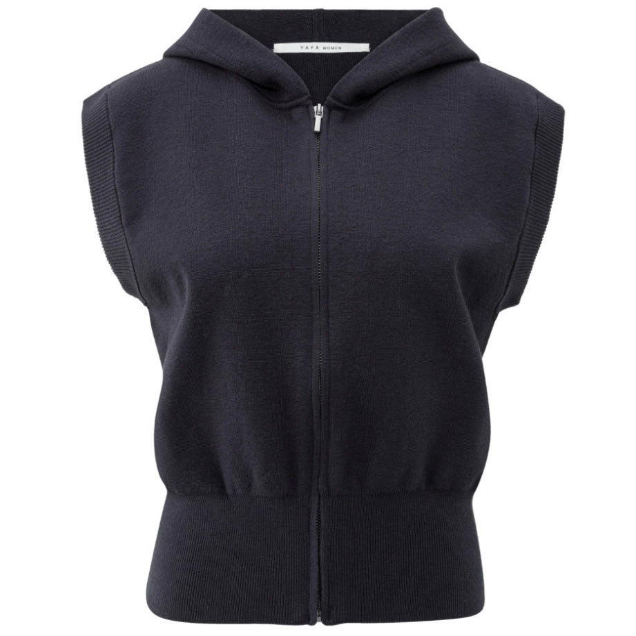 Yaya Hoodie Mouwloos Blauw - Peet kleding