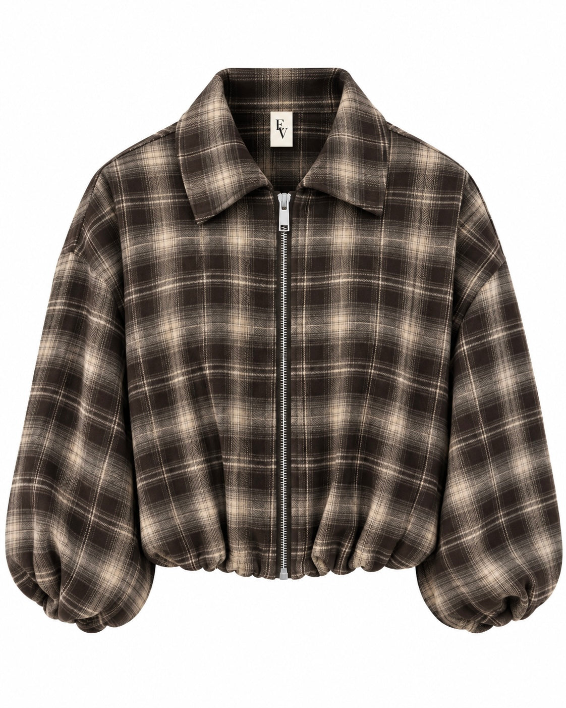 Blouson Bomber Ruit Bruin Rits