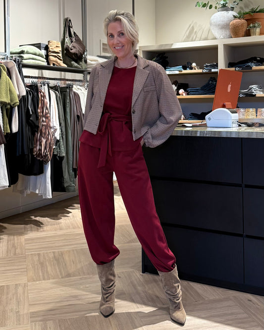 Trendy Jogging Set Kylie Bordeaux - Peet kleding