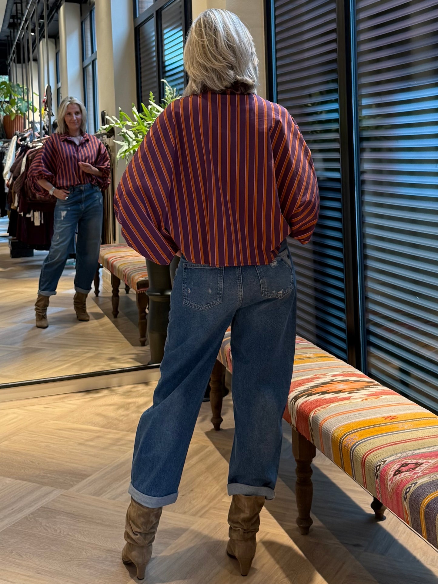 Blouse Lot Ruit Brique Aubergine - Peet kleding