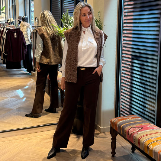 Red Button Colette Punta Zippers Bruin - Peet kleding