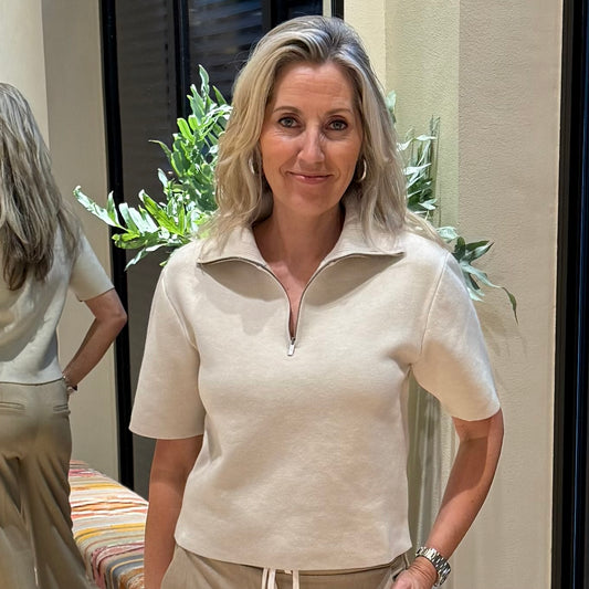 Yaya Korte Mouw Ecru - Peet kleding