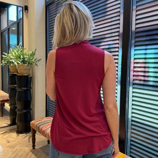 Top V-Hals Leny Bordeaux - Peet kleding