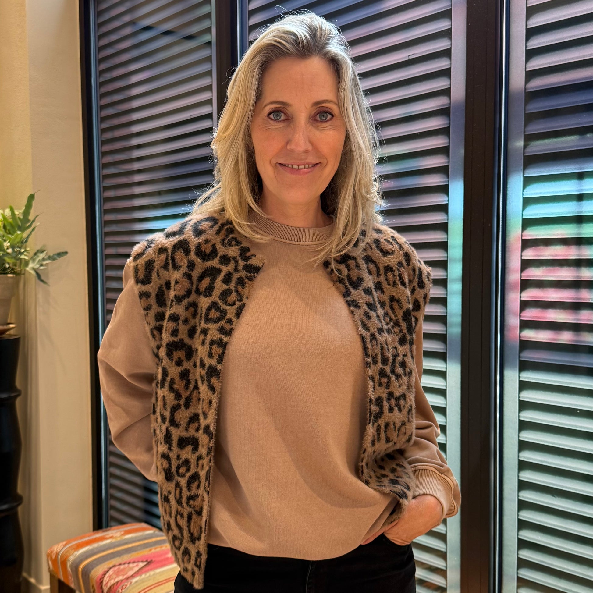 Rino & Pelle Waistcoat Elona Leopard - Peet kleding