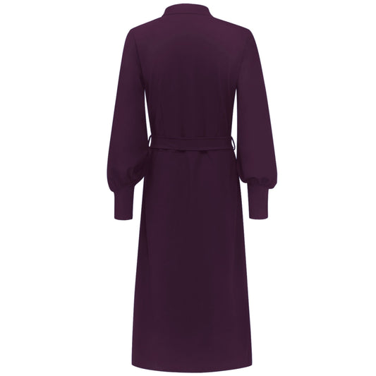 Triple Nine - Travel Jurk Nena Aubergine - 51813 - Peet kleding