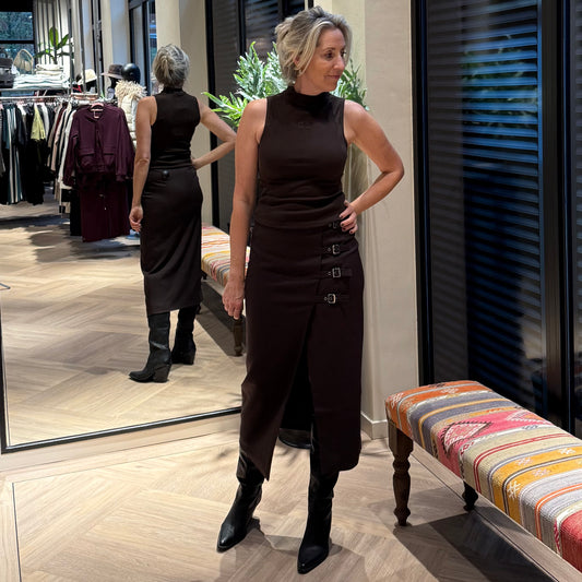 Copenhage Muse Top Siv Bruin - Peet kleding