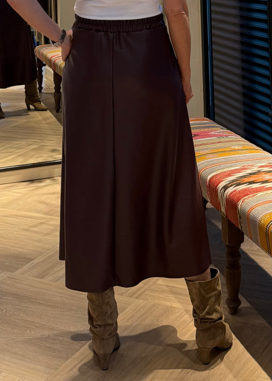 Rok Miriam Leather Bordeaux - Peet kleding