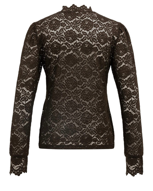 Yaya Lace Top Delicio Brown - Peet kleding