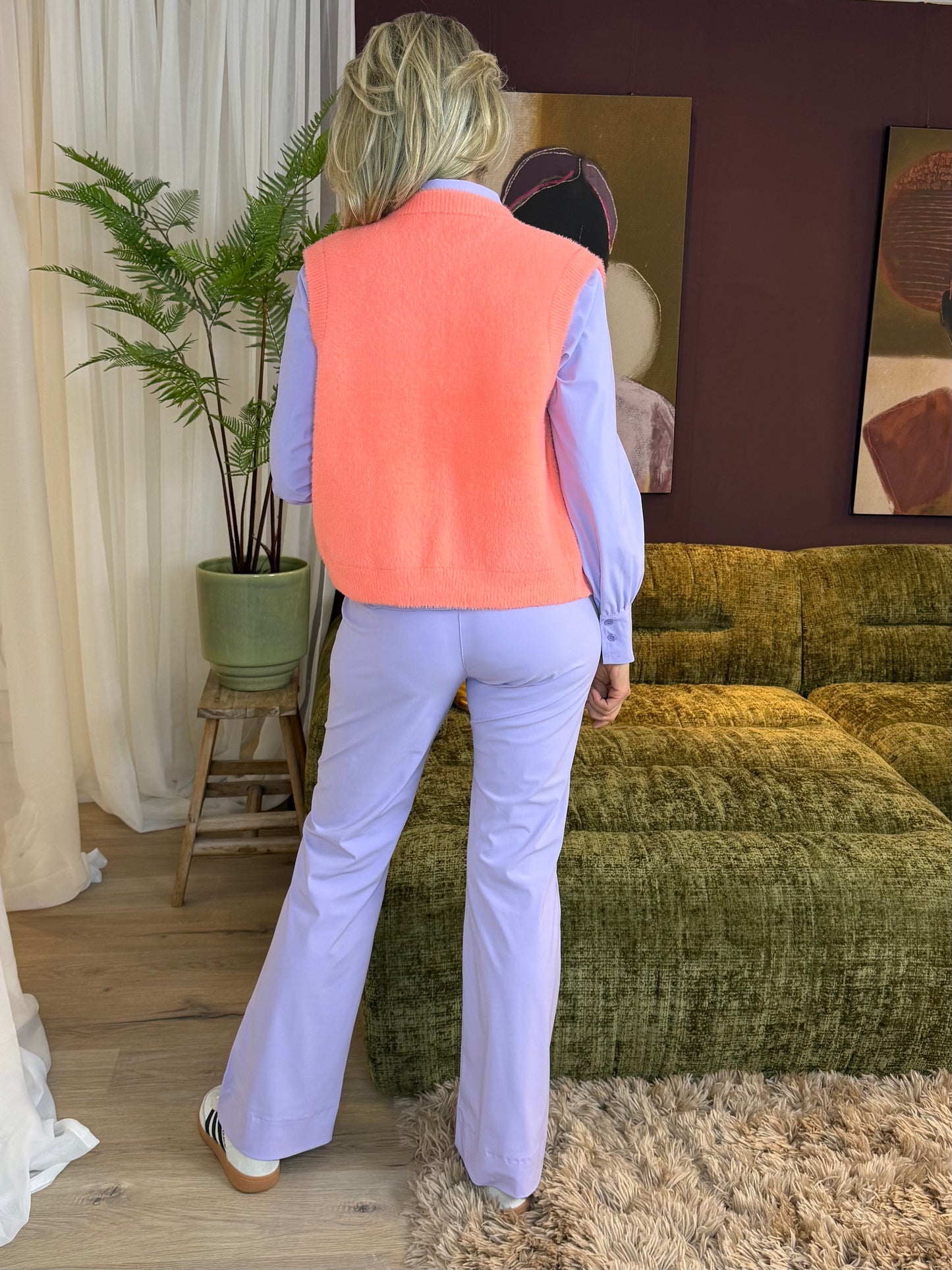 Triple Nine - Fluffy Gilet Inky Koraal - 9001 - Peet kleding