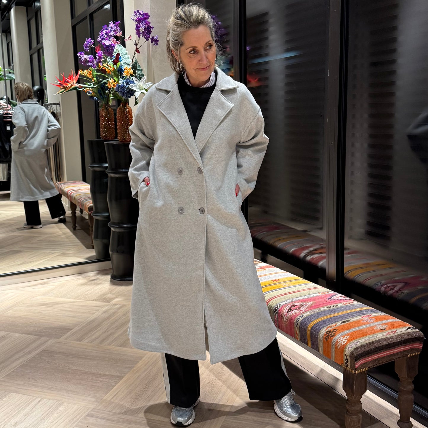 Azzurro Mantel Max Grijs - Peet kleding