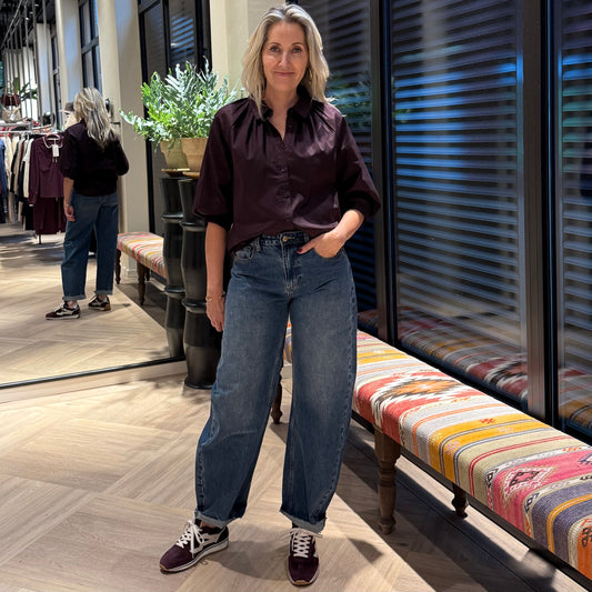 With Black Blouse Grazie Aubergine - Peet kleding