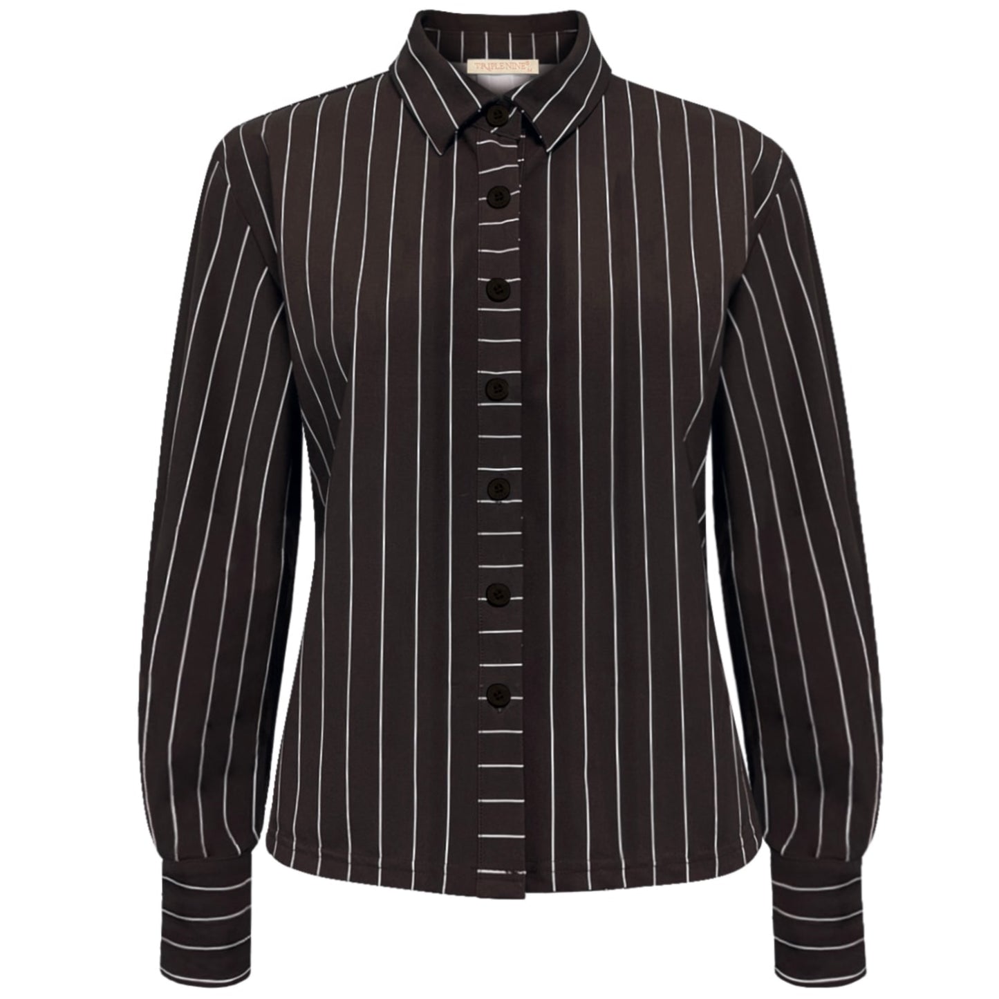 Triple Nine - Travel Blouse Chalke Donkerbruin - 5921 - Peet kleding