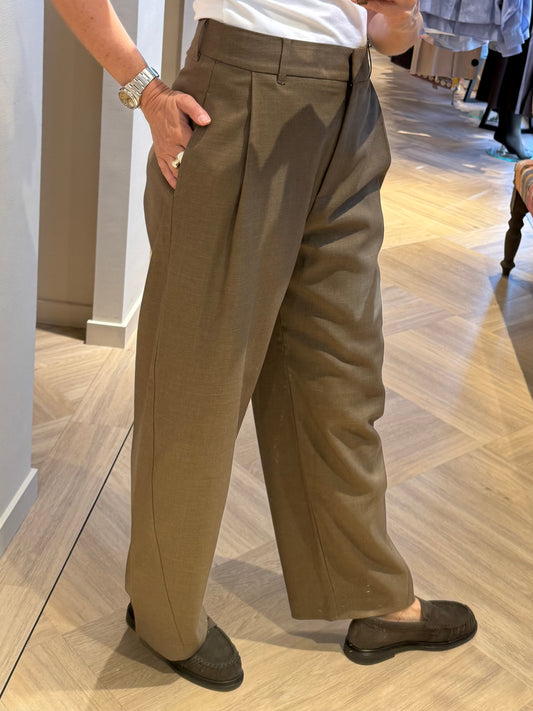 Yaya Barrel Broek Teak Brown - Peet kleding