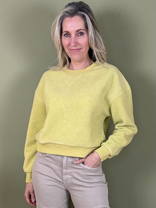 Yaya Teddy Sweater Geel - Peet kleding