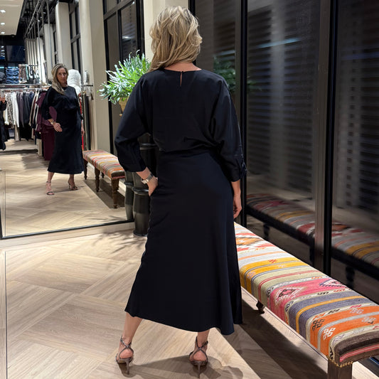 With Black Jurk Dagmar Donkerblauw - Peet kleding