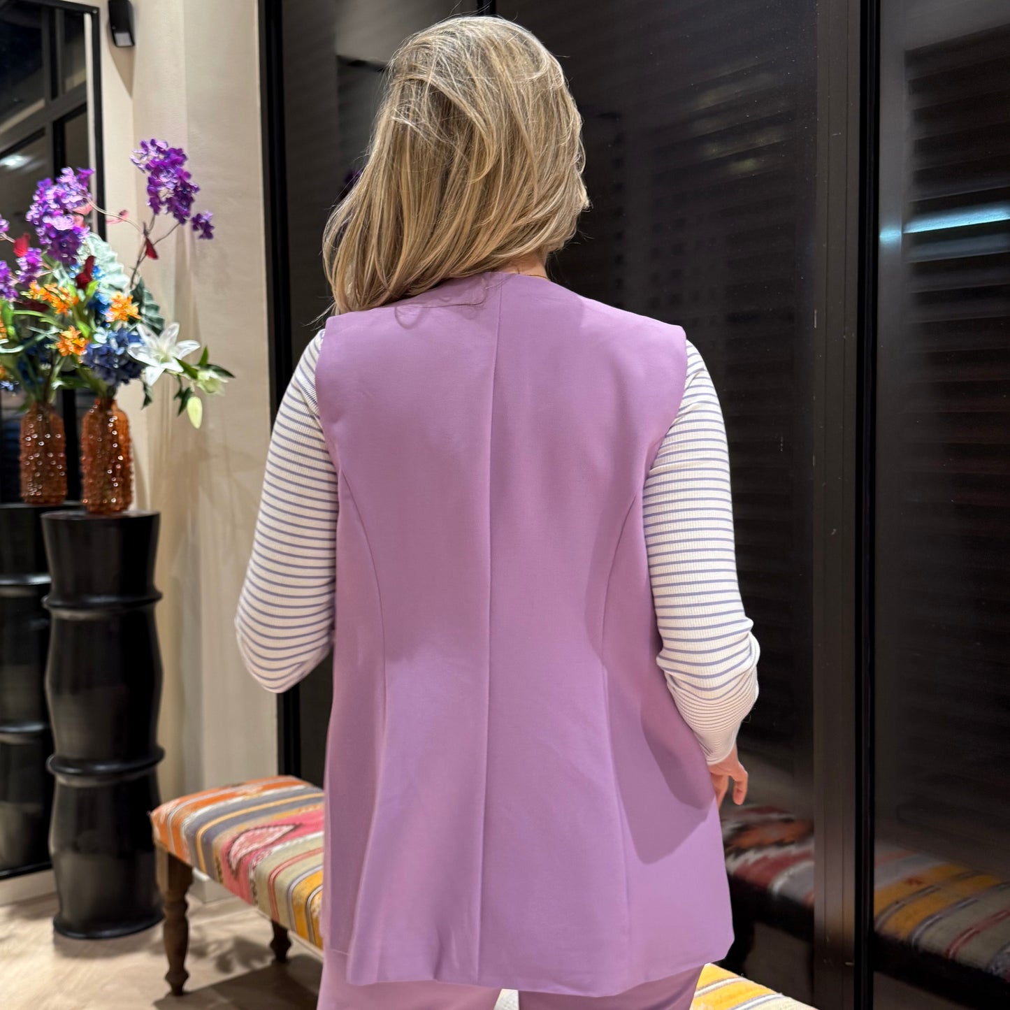Azzurro Gilet Pia Lila - Peet kleding