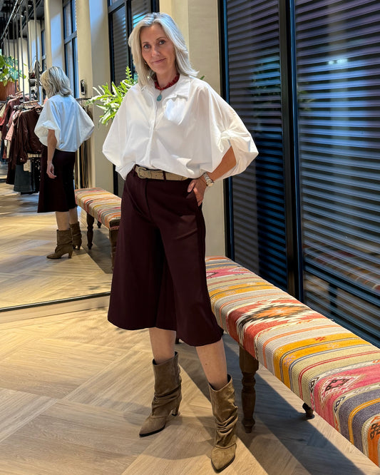 Blouse Lotte Wit Uni - Peet kleding