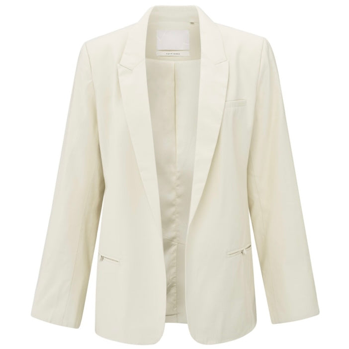Yaya Blazer Pocket Detail Offwhite - Peet kleding