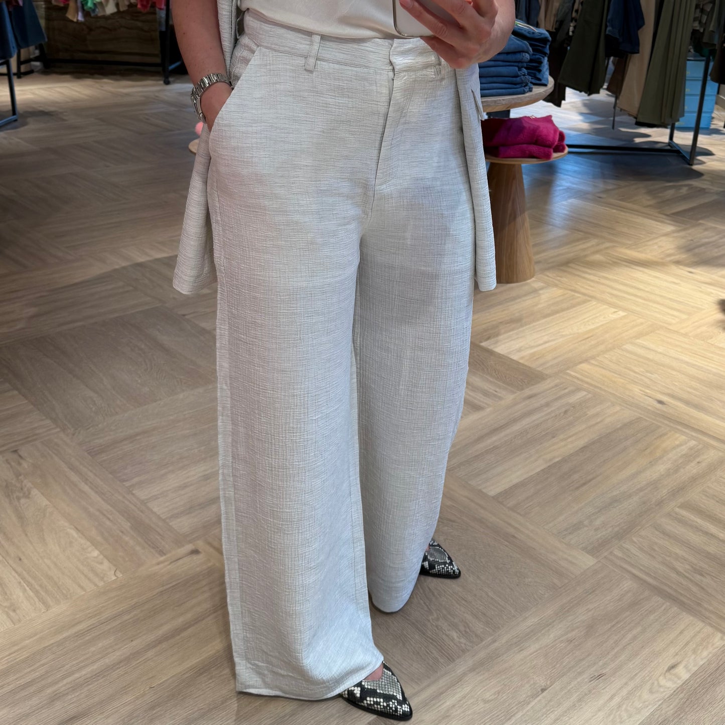 Copenhage Muse Pants Brie Offwhite - Peet kleding
