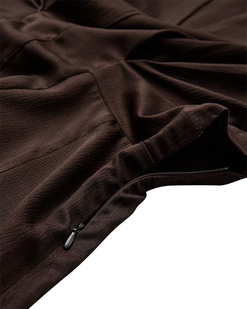 Copenhage Muse Jurk Vianna Bruin - Peet kleding