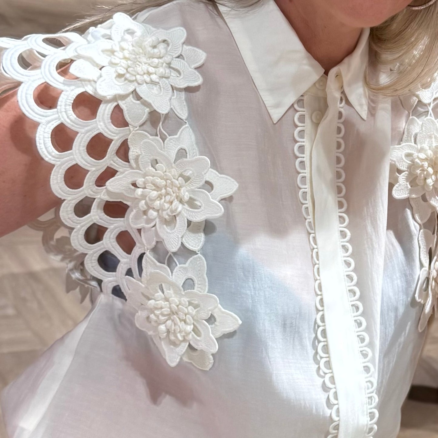 Copenhage Muse Shirt Molly Offwhite - Peet kleding