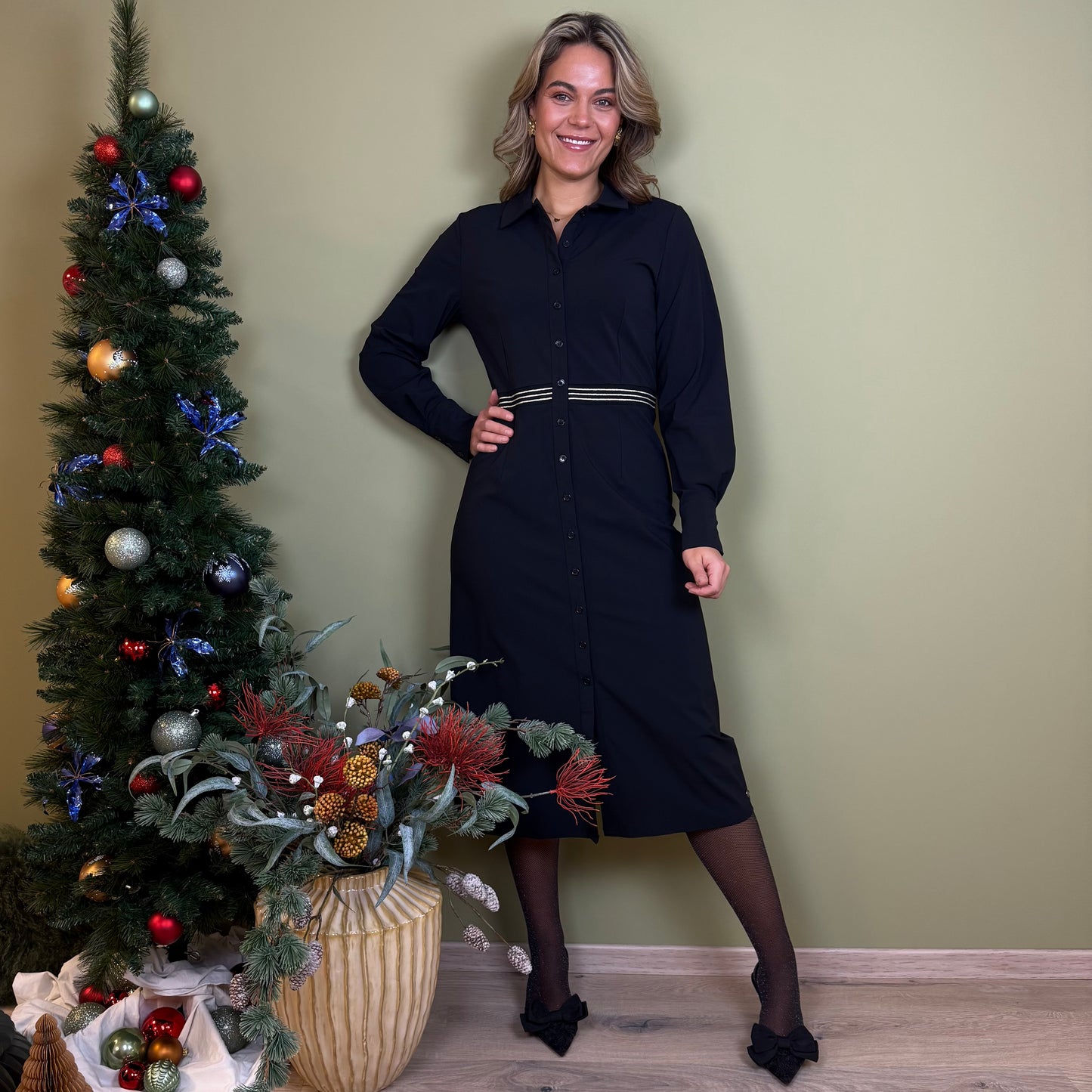 Triple Nine - Travel Jurk Cameron Zwart - 51811 - Peet kleding