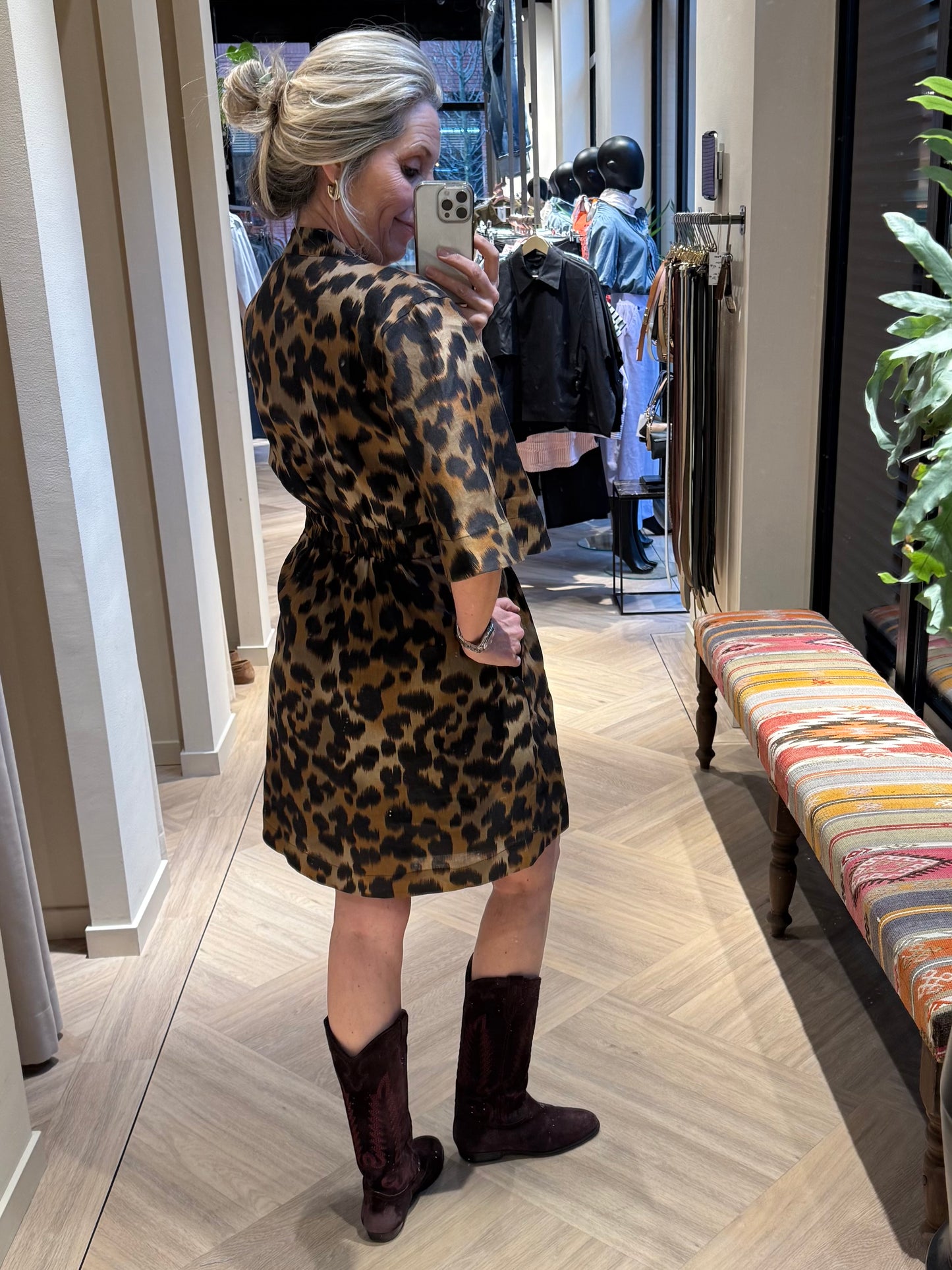 With Black Jurk Cleopatra Leopard - Peet kleding