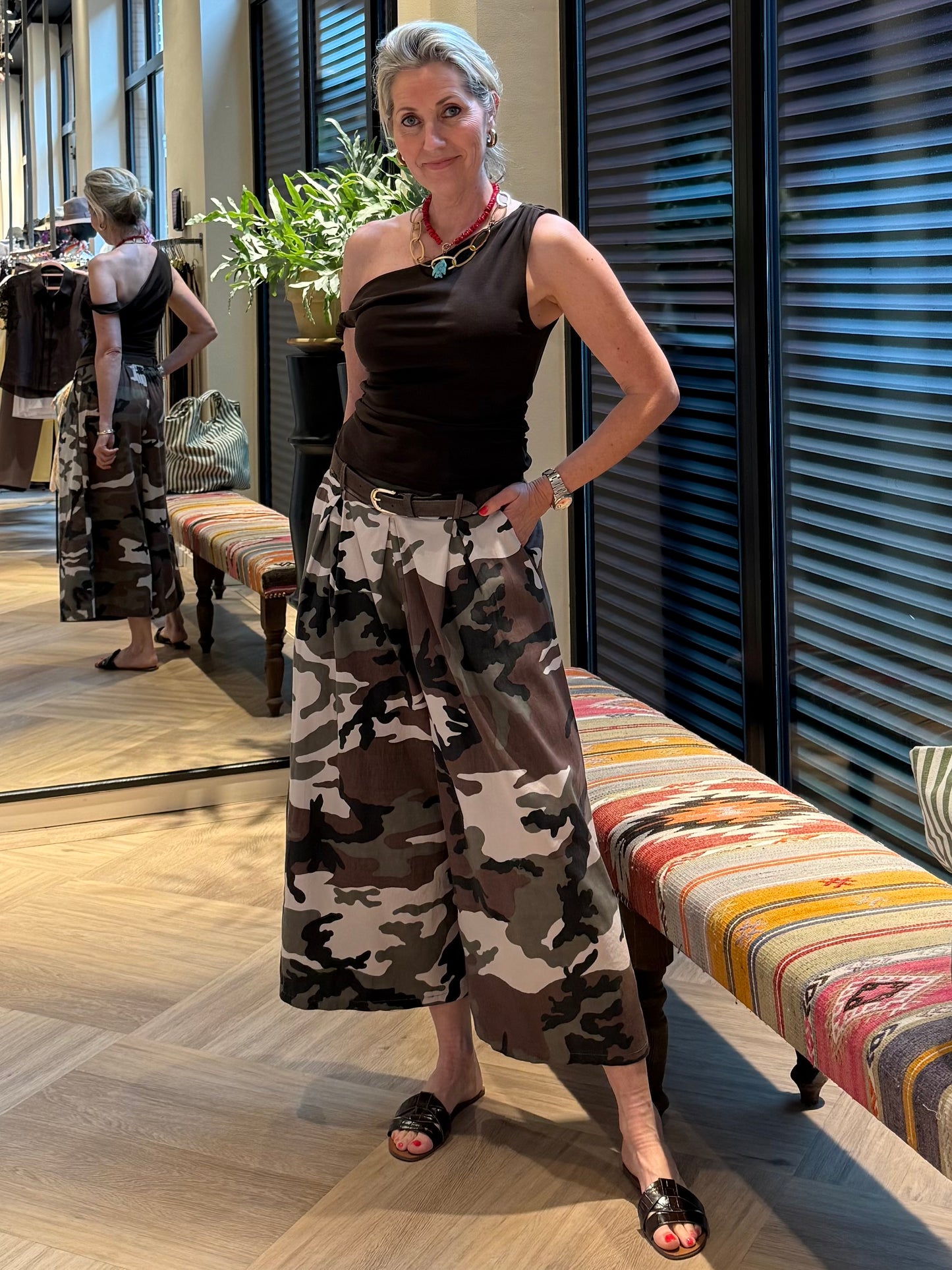 Broek Culotte Camouflage - Peet kleding