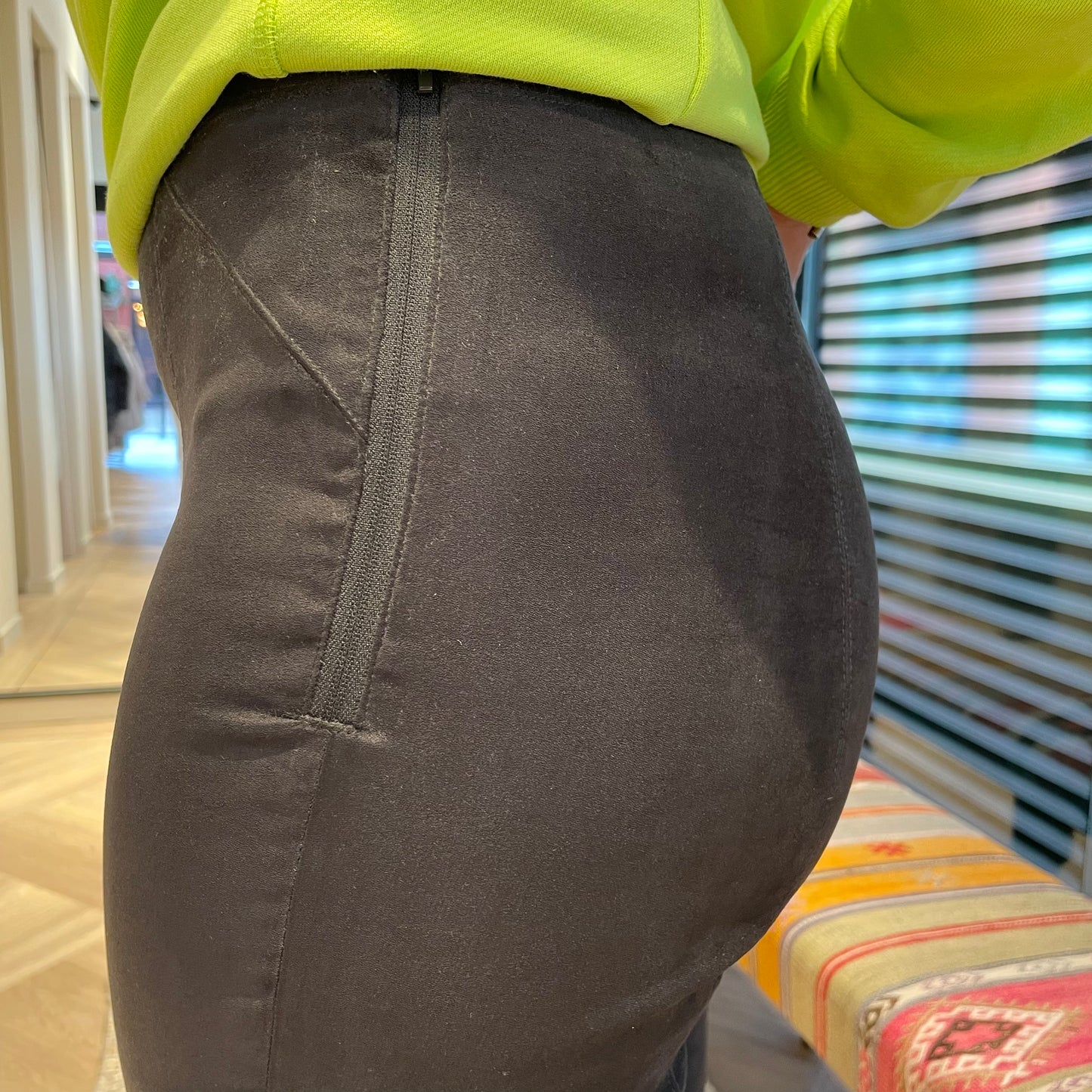 Blue Fire Donna Skinny Suedine Donkergrijs - Peet kleding