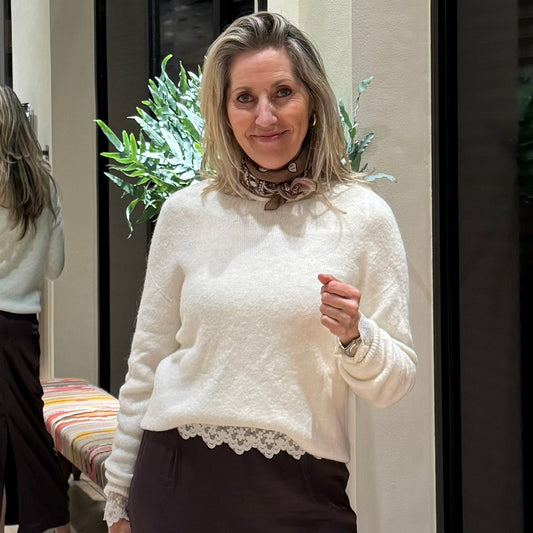 Triple Nine - Top Levina Alpaca Offwhite - Peet kleding