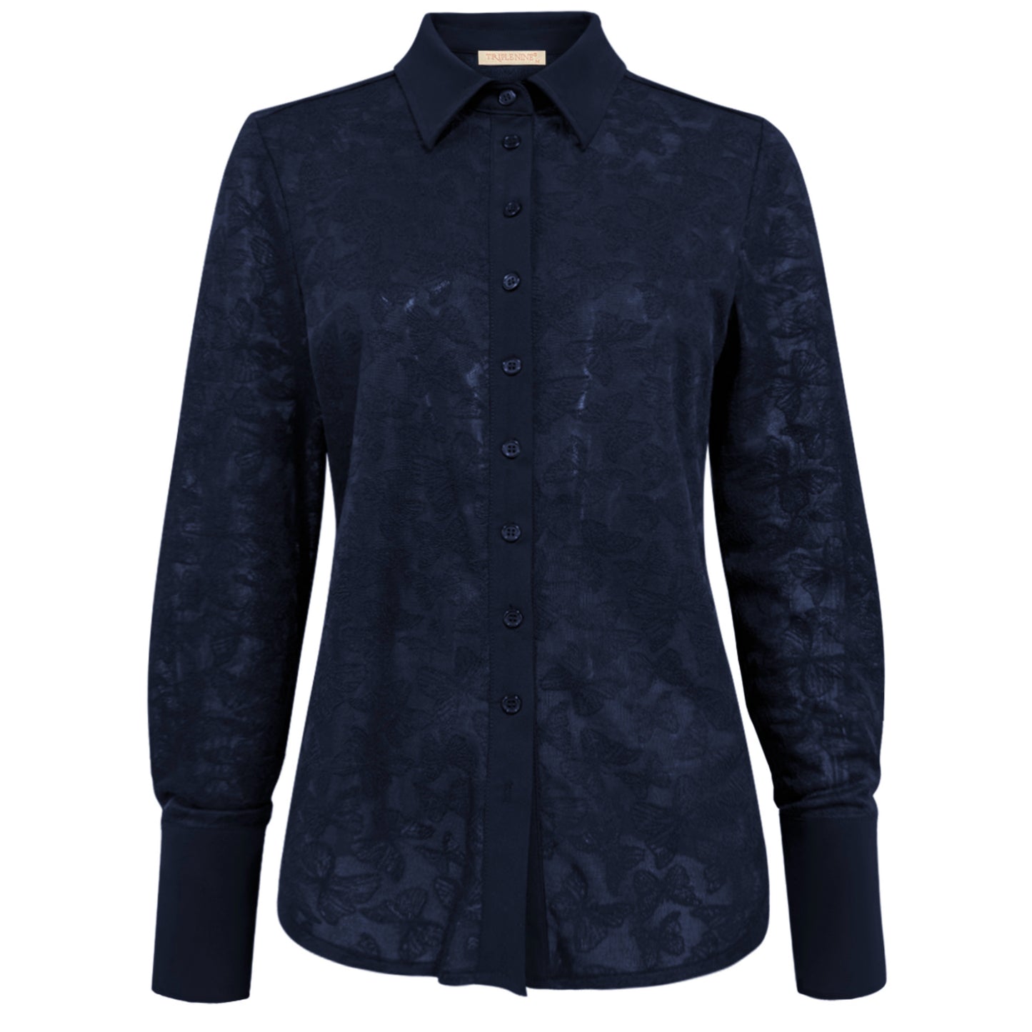 Triple Nine - Travel Blouse Butterfly Navy - 5920 - Peet kleding
