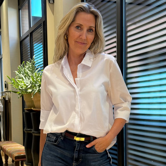 Basic Blouse Lisa Wit - Peet kleding