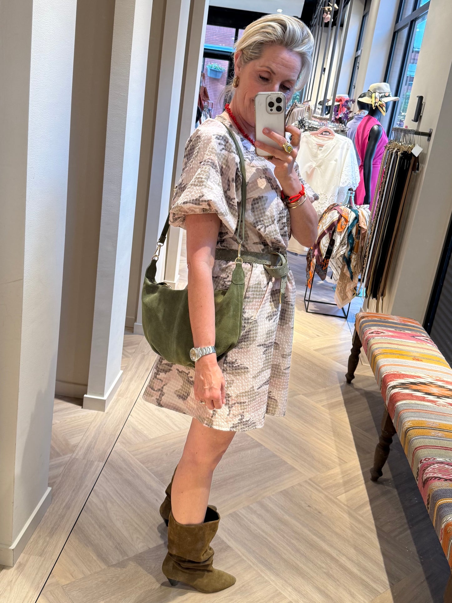 Tas Sawina Suede Army - Peet kleding