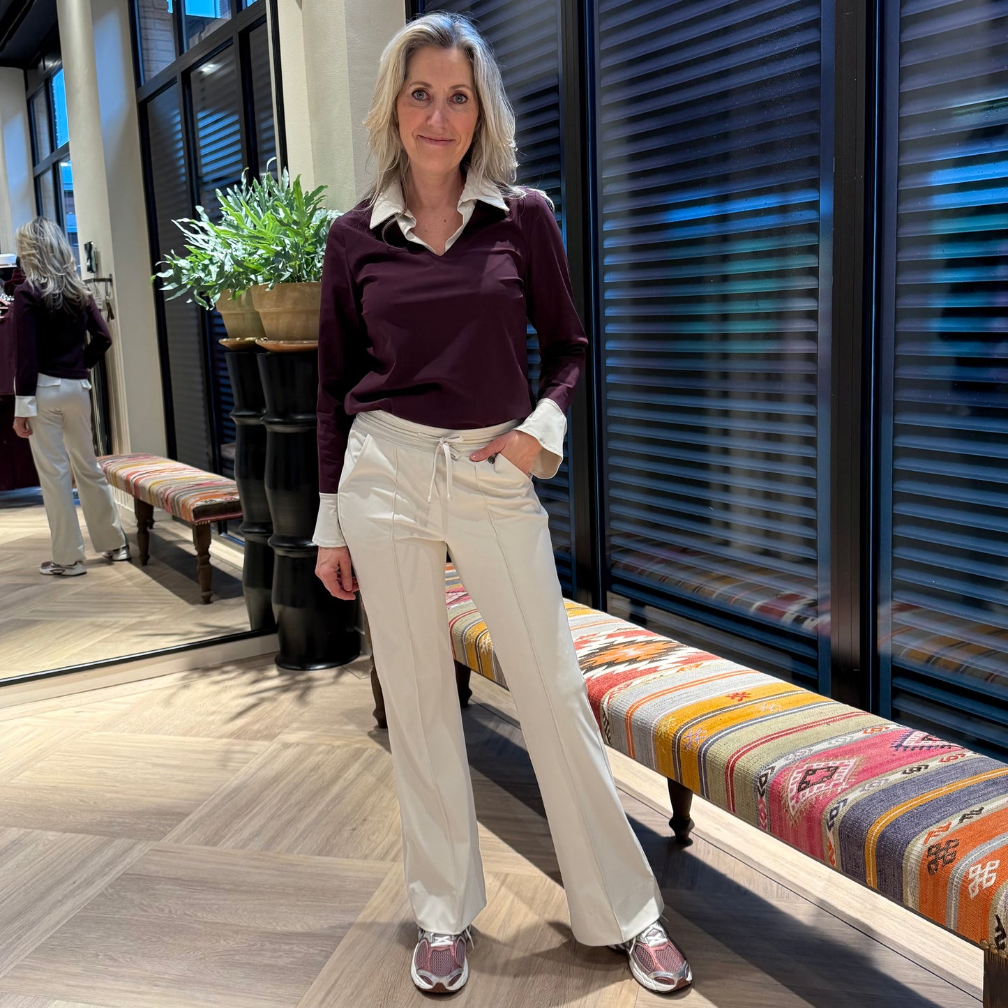 Triple Nine - Travel Top Mandy Aubergine - 6931 - Peet kleding