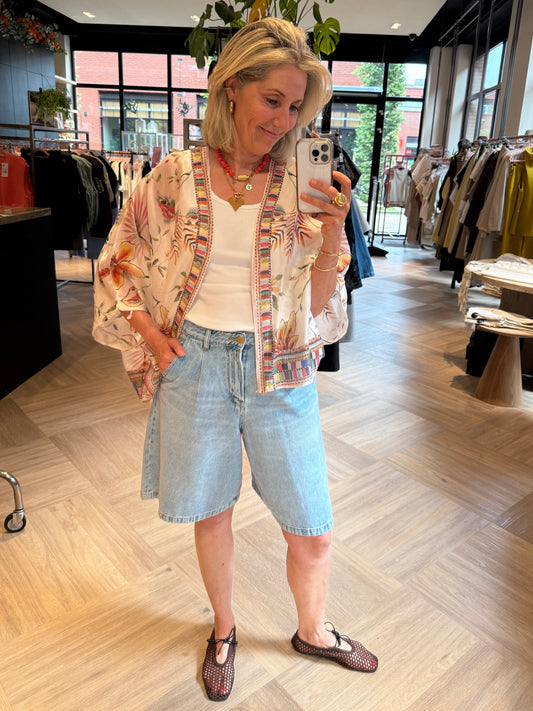 Kimono Silky Bloemen print - Peet kleding