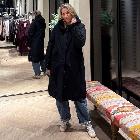 With Black Parka Jas Brooklyn Donkerblauw - Peet kleding