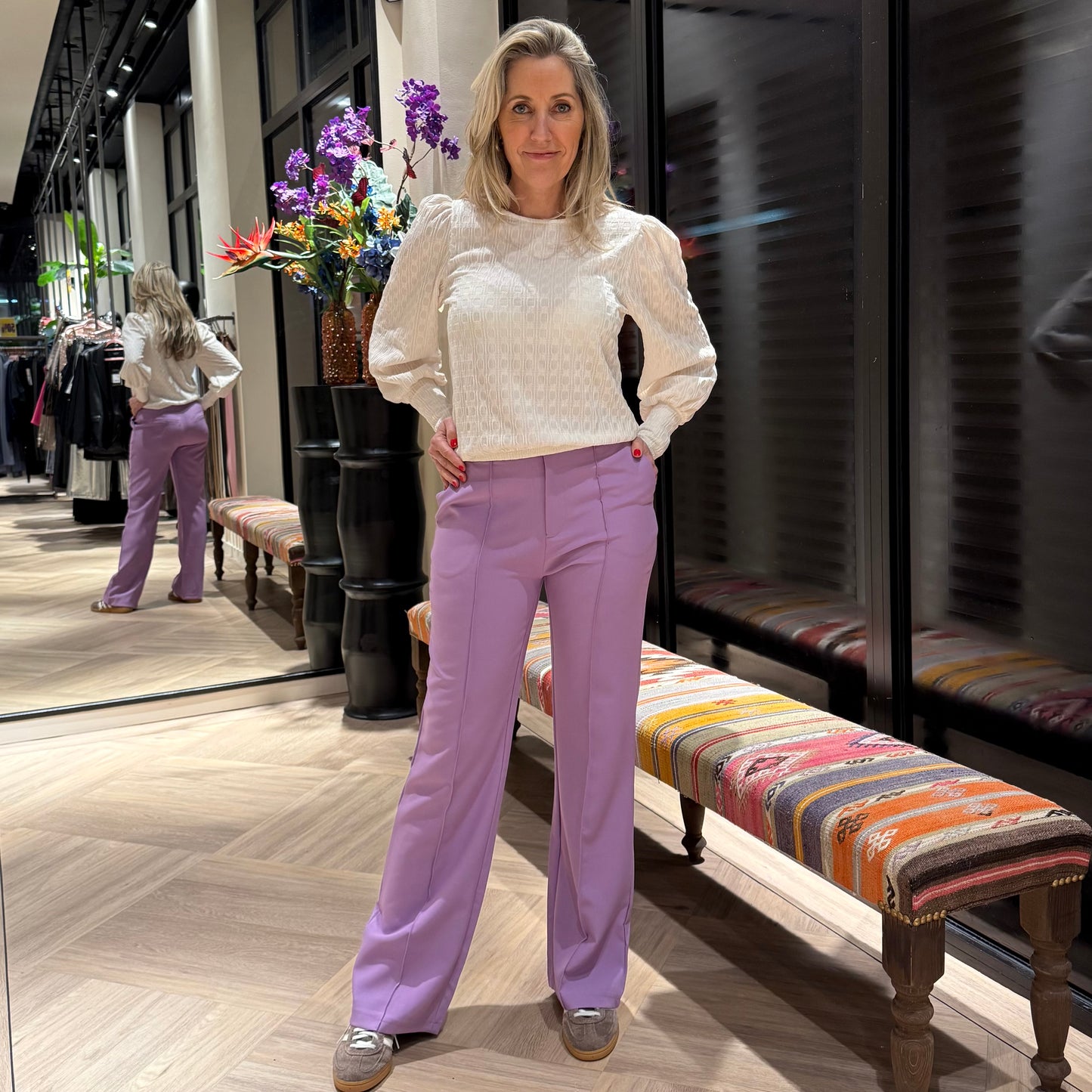 Azzurro Pantalon Pia Lila - Peet kleding