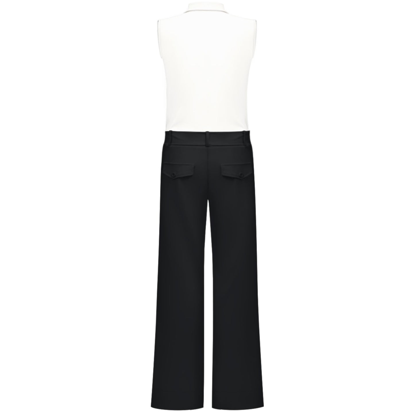 Triple Nine - Travel Jumpsuit Pia Zwart Wit - 51902 - Peet kleding