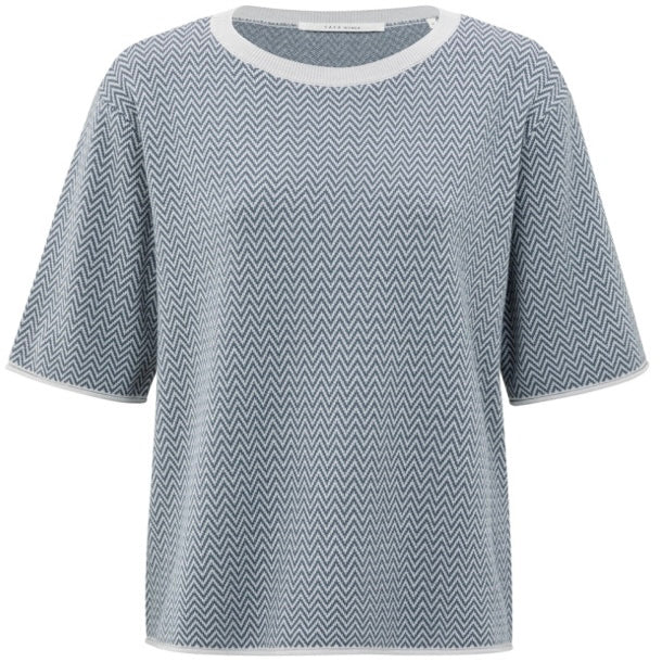 Yaya Jacquard T-Shirt Zigzag - Peet kleding