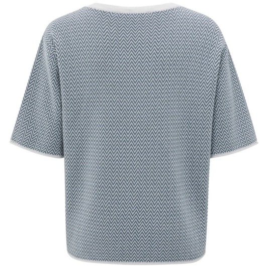 Yaya Jacquard T-Shirt Zigzag - Peet kleding