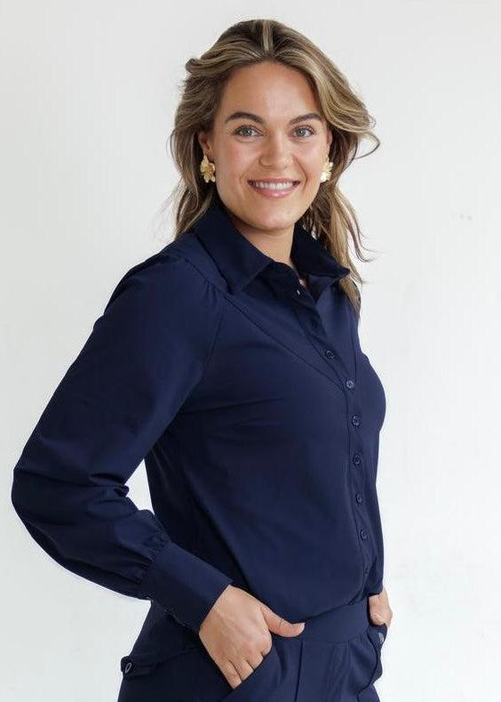Triple Nine - Travel Blouse Moon Navy - 5919 - Peet kleding